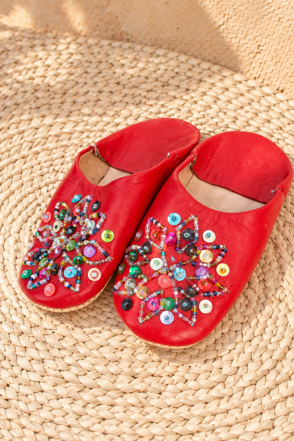 Babouches à perles colorées Enfants