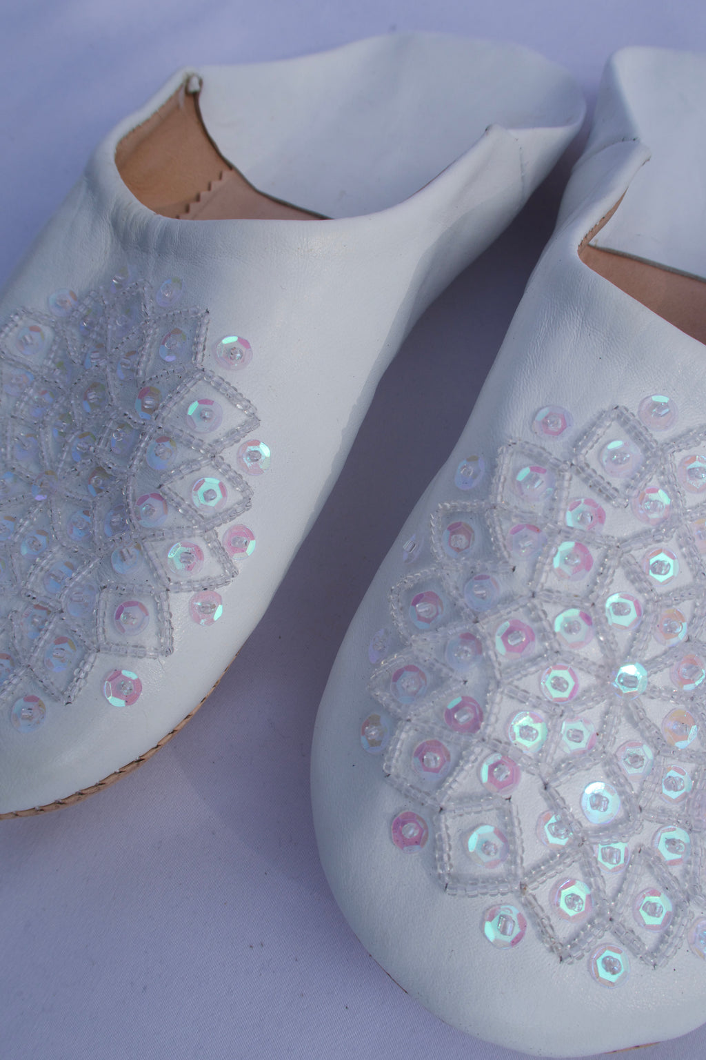 Babouches à perles