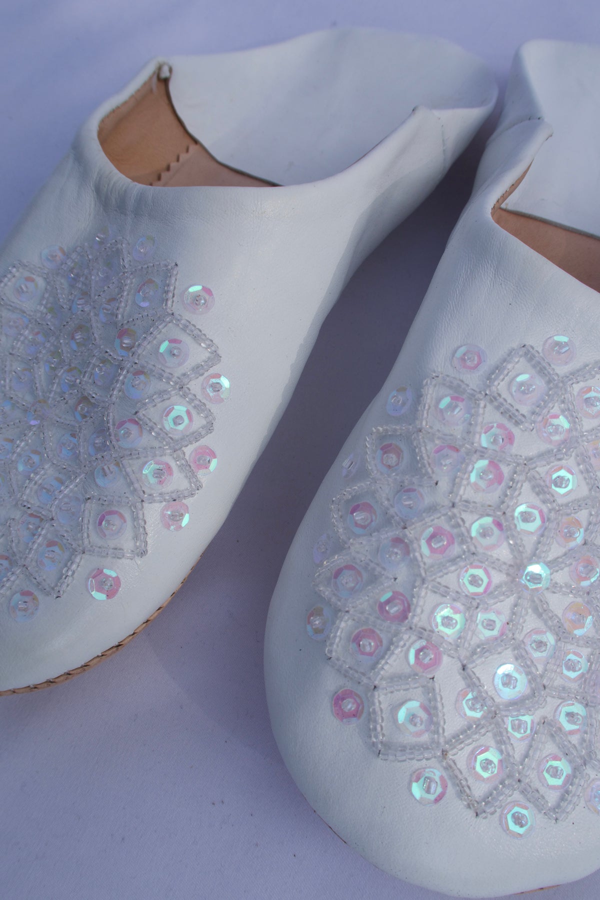 Babouches à perles