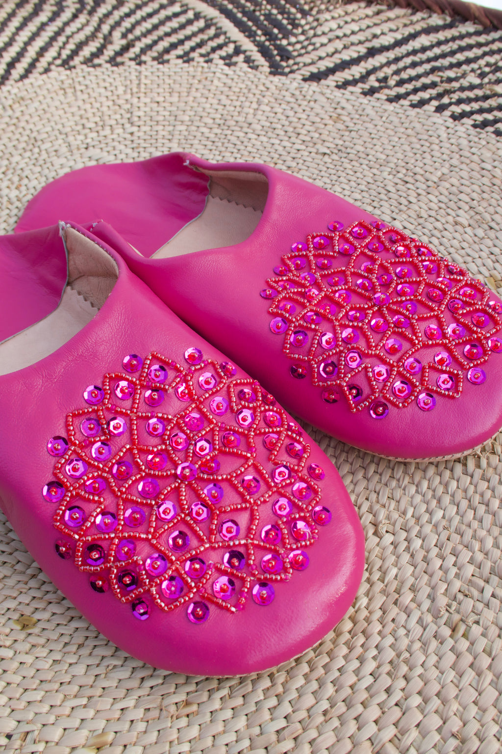 Babouches à perles