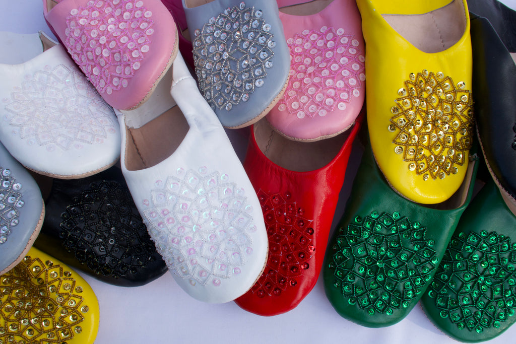 Babouches à perles