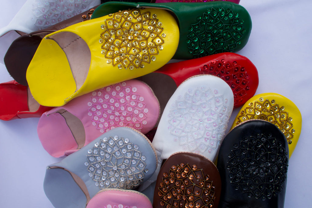 Babouches à perles