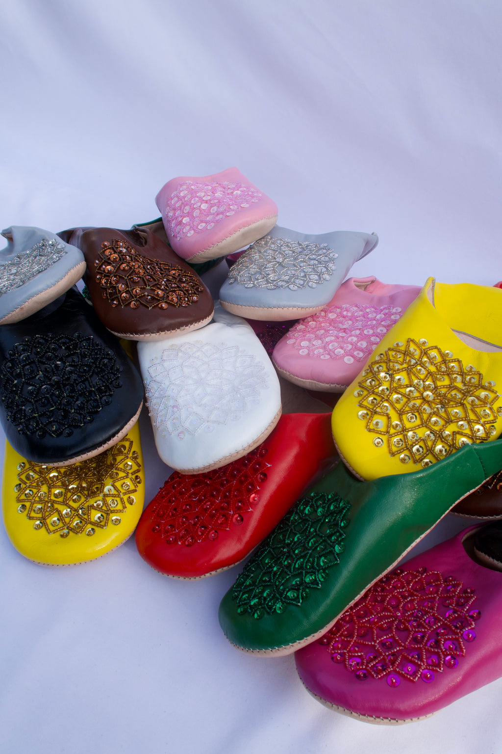 Babouches à perles